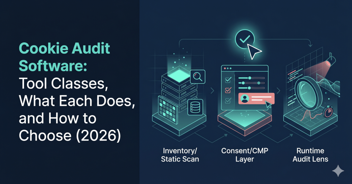 Cookie audit software tool categories and comparison