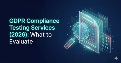 GDPR compliance testing service report showing risk evidence and remediation