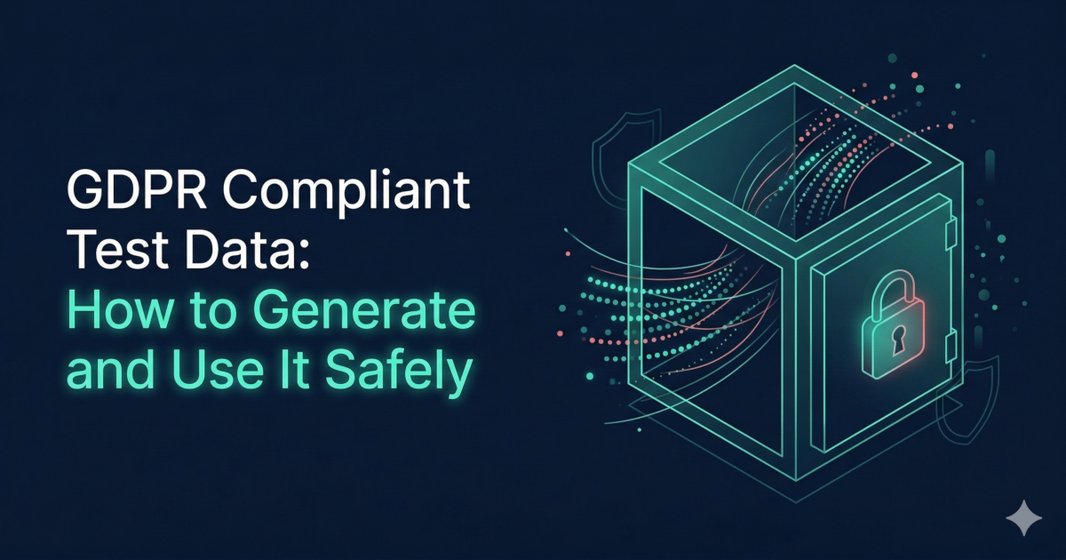 GDPR compliant test data: synthetic and anonymized data