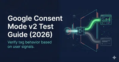 Browser DevTools showing Consent Mode v2 signal verification