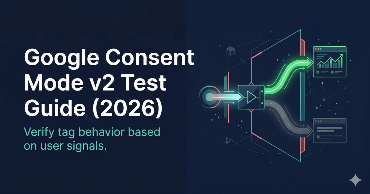 Browser DevTools showing Consent Mode v2 signal verification