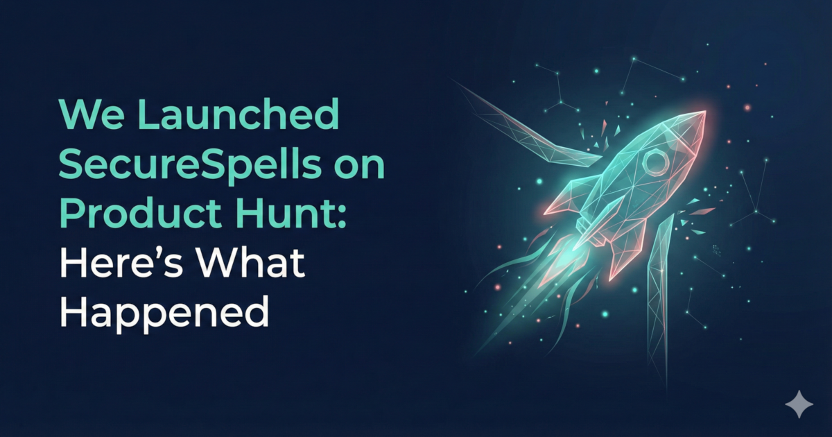 SecureSpells Product Hunt launch: Top 25 Product of the Day