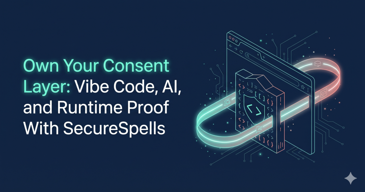 Developer workflow: custom consent code verified by a runtime privacy audit
