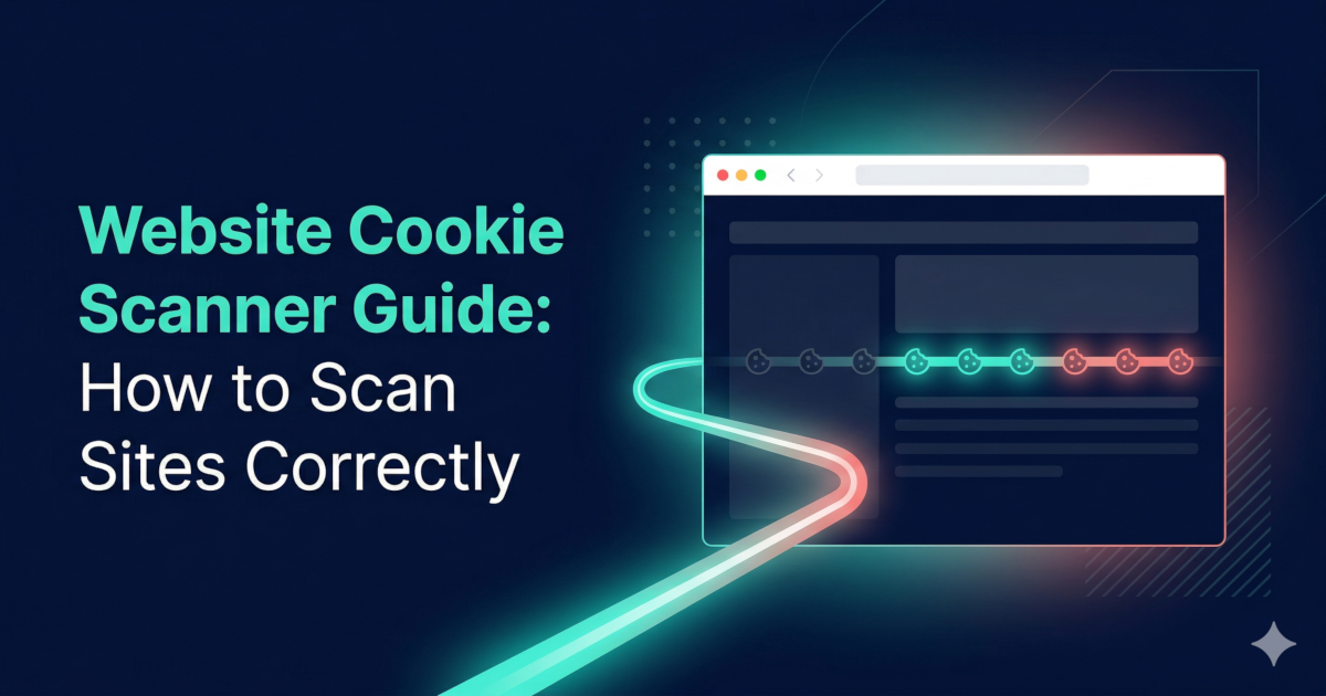 Website cookie scanner results showing tracking scripts and risk categories